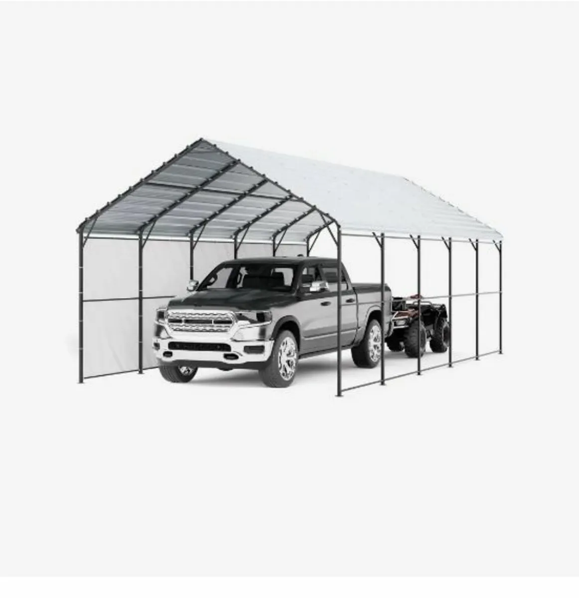 Heavy Duty Metal Carport, 13' x 26' Outdoor - Image 1