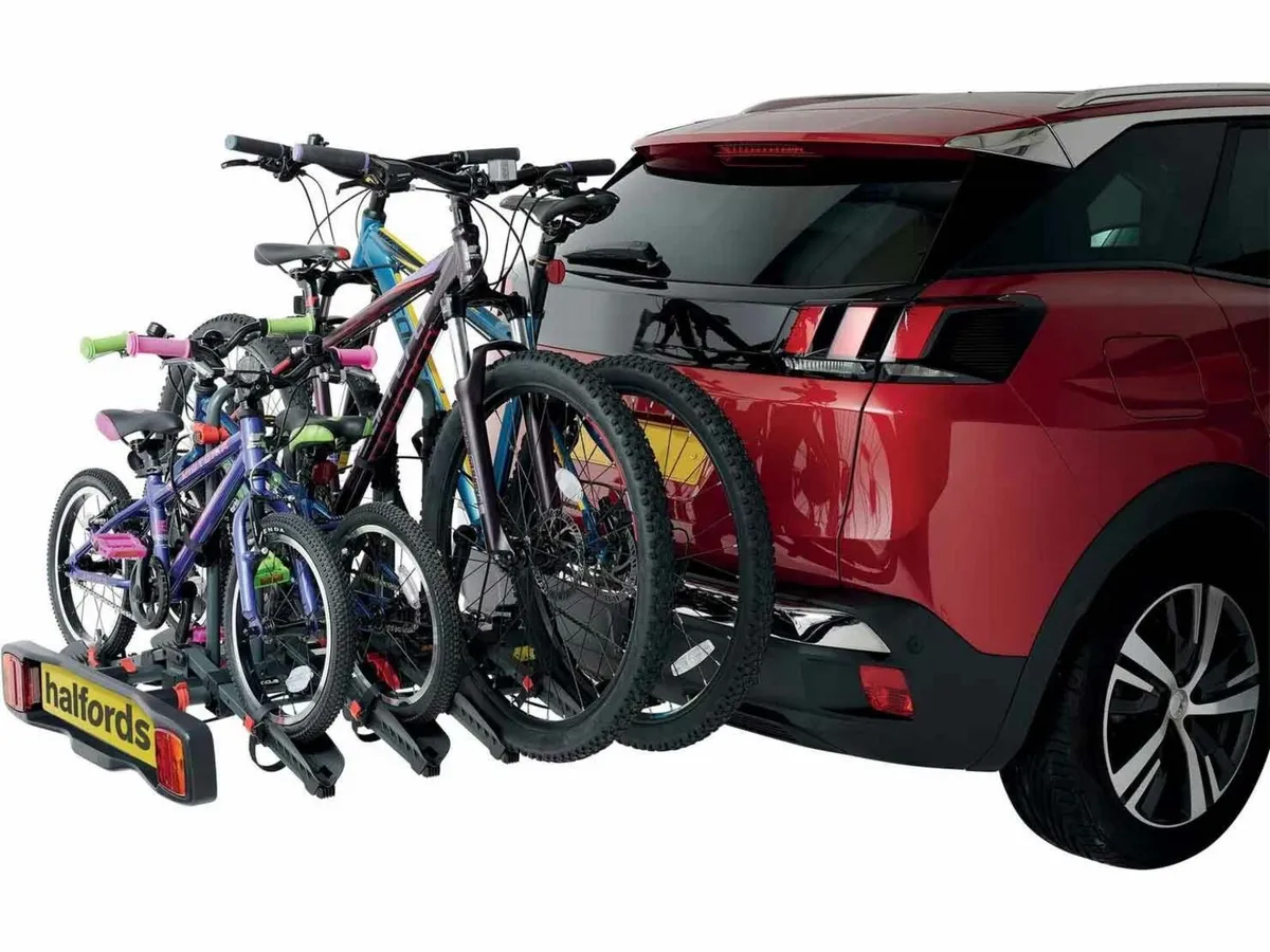 Halfords 60 kg Advanced 4 Bike Rack Towbar Mounted - Image 1