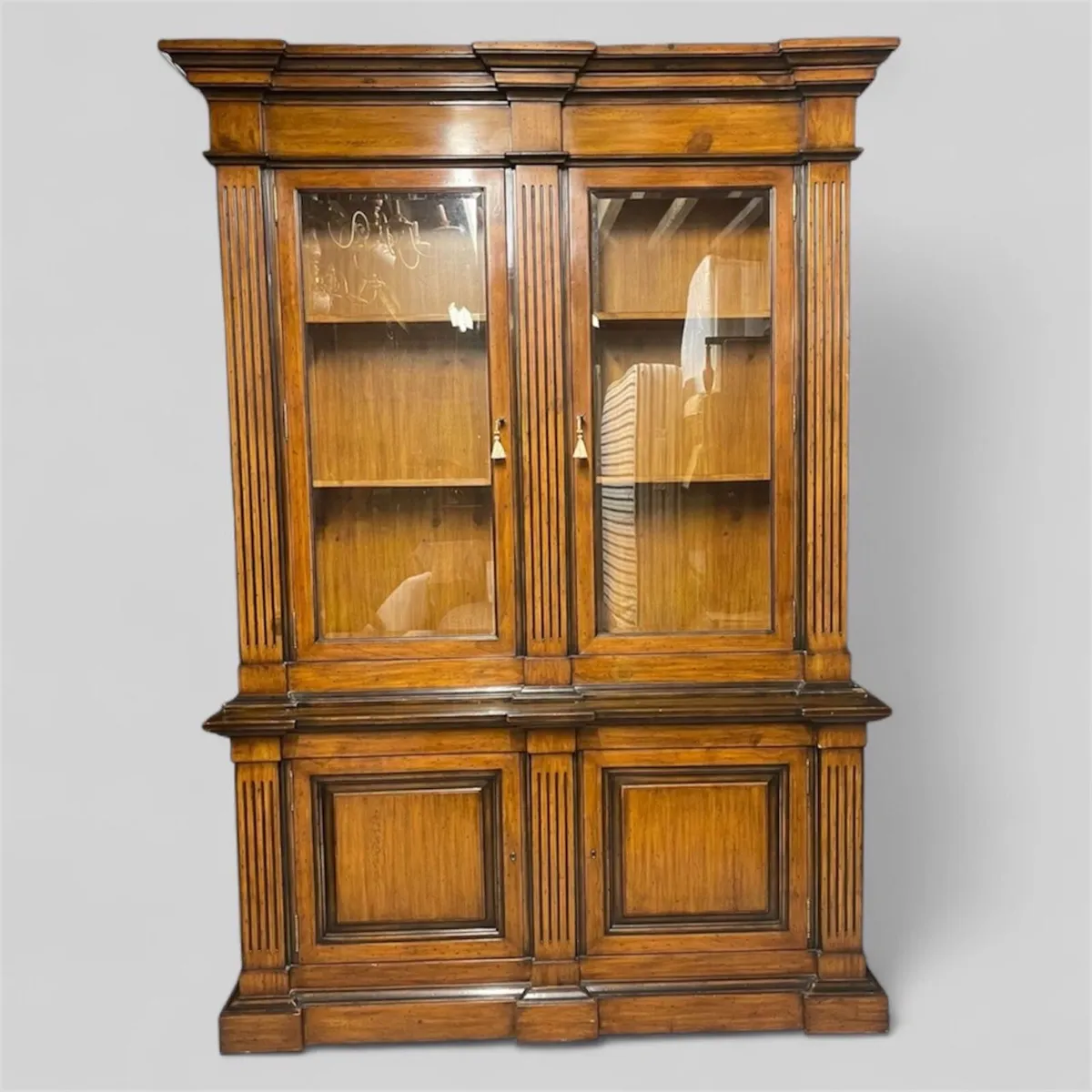 Rare Pr  antique walnut library bookcases - Image 4