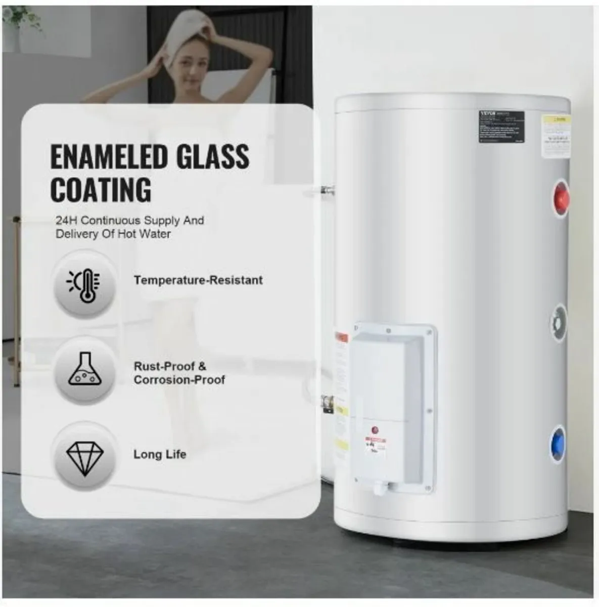 Electric Water Heater, 18 Gallon Tank - Image 4