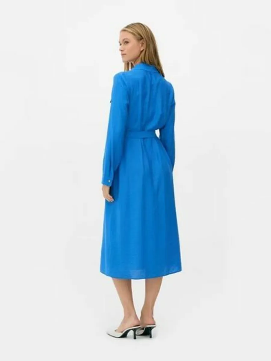 BRAND NEW Primark Blue Shirt Dress: 12 - Image 2