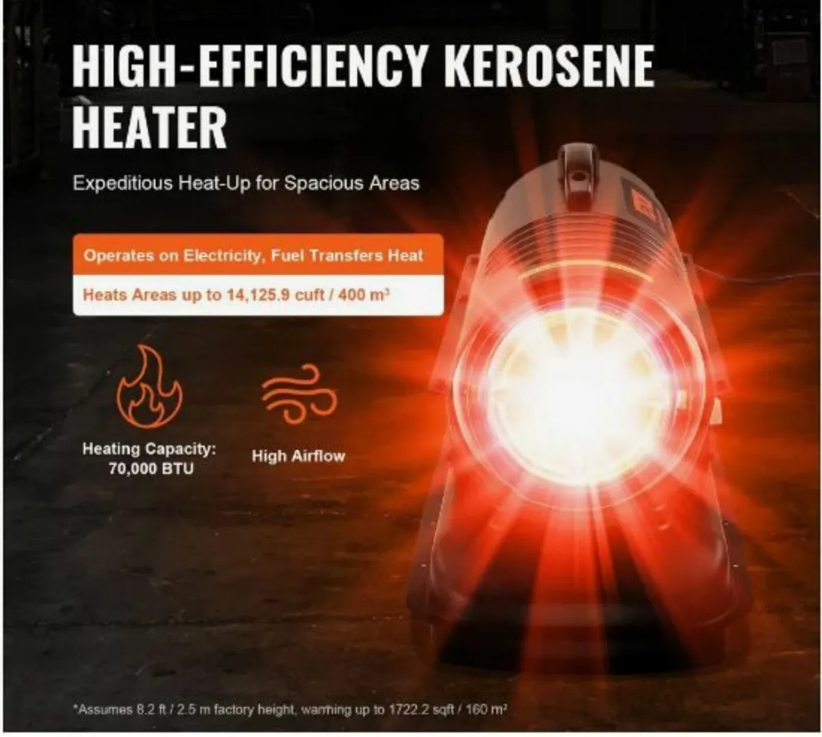 Kerosene/Diesel Forced Air Heater, 70000Btu - Image 2
