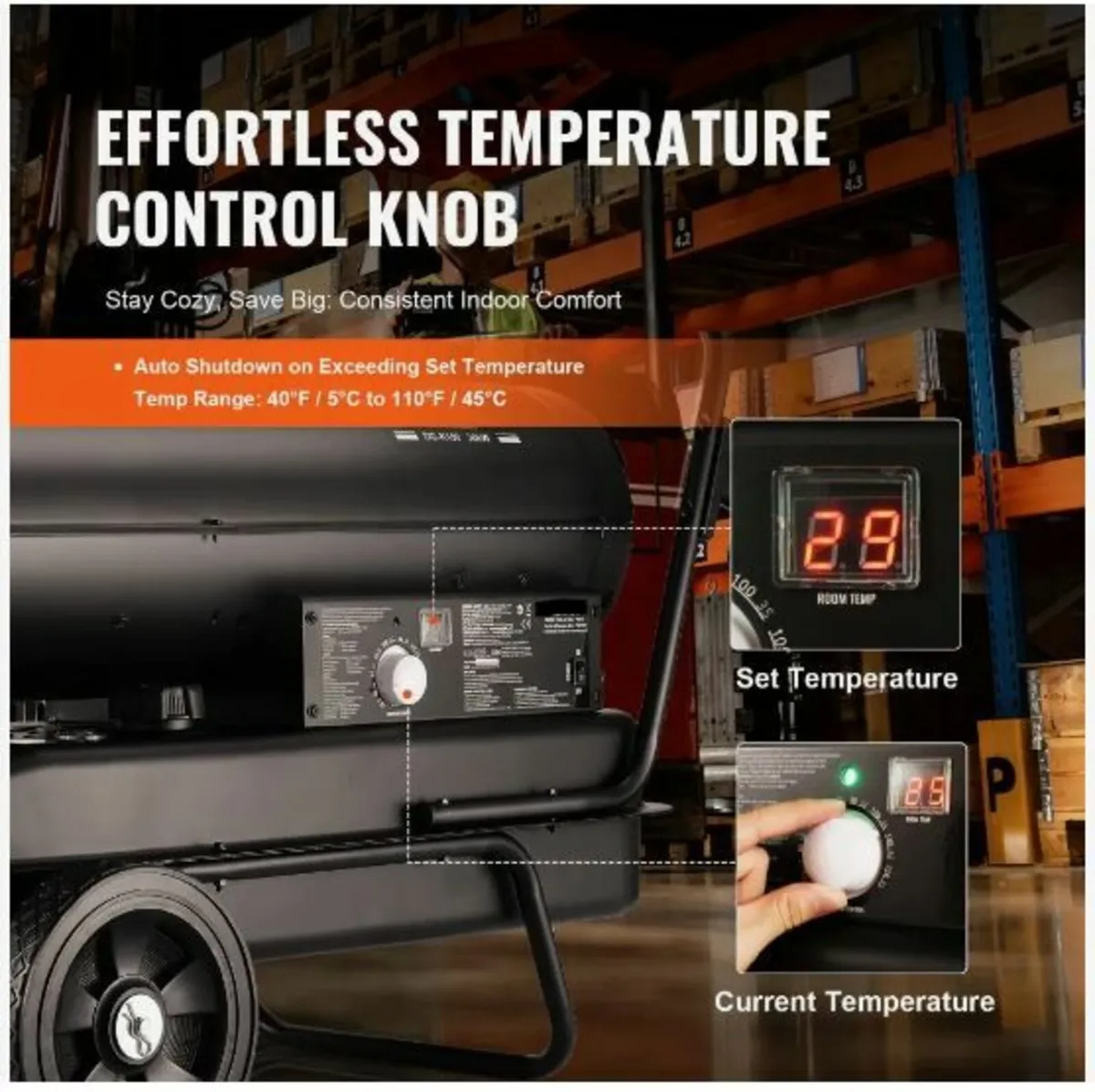 Kerosene/Diesel Forced Air Heater, 100000Btu - Image 3