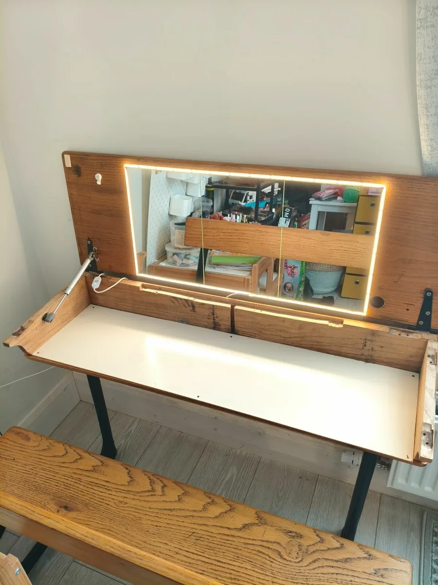 Vintage school / vanity desk - Image 1