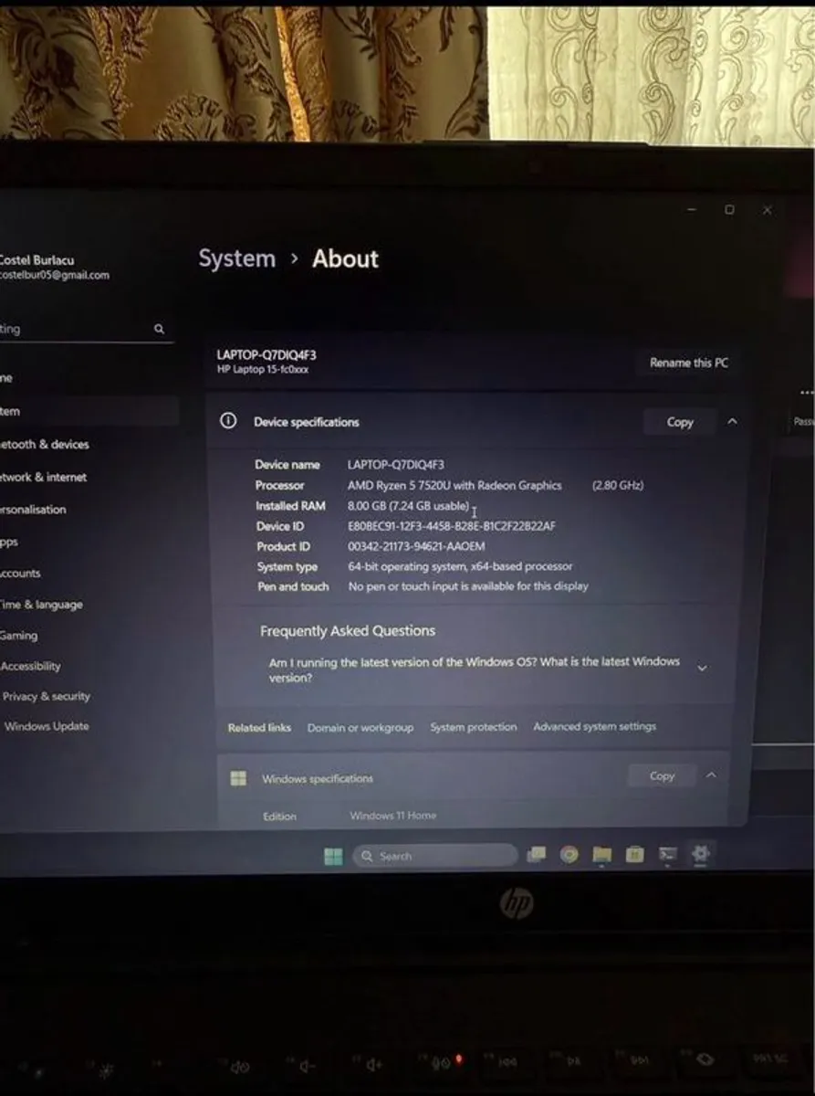15.6 inch HP laptop - Image 2