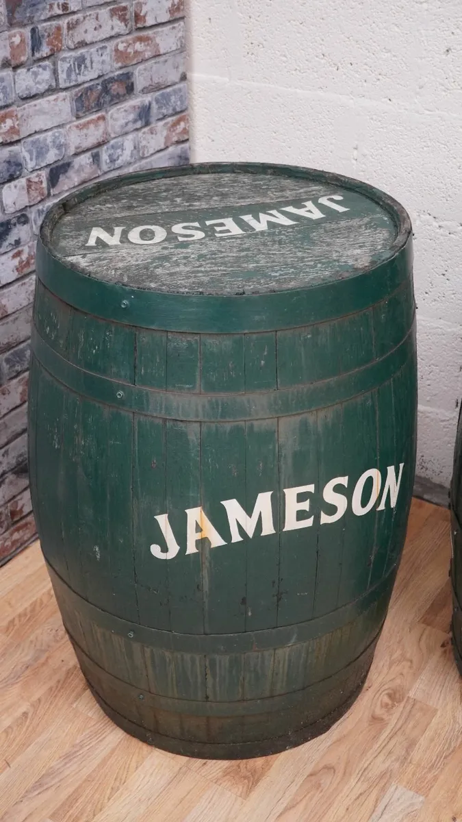 Pair of Vintage Jameson Whiskey Barrels - Image 4