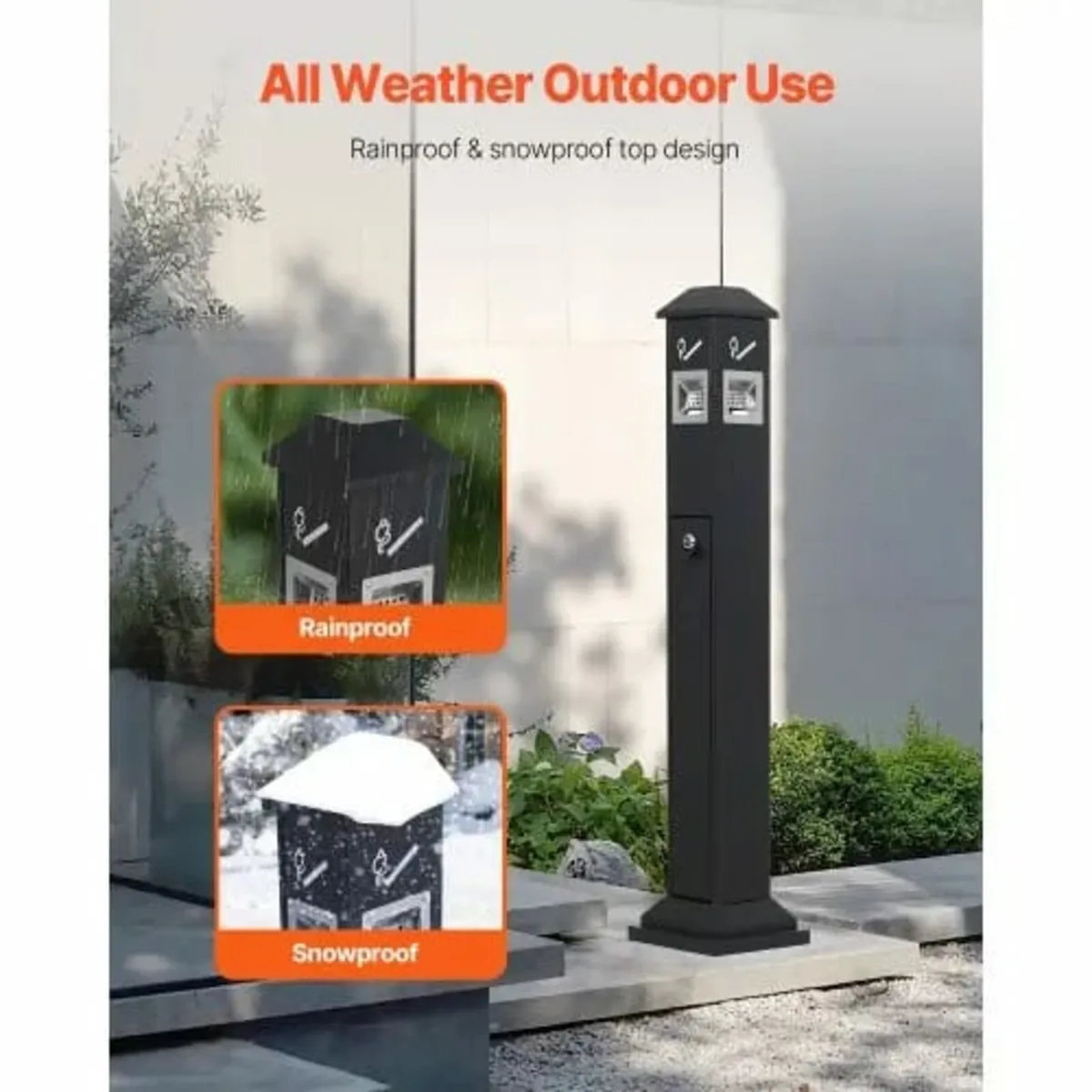 Cigarette Butt Receptacle, Weatherproof Cigarette - Image 2