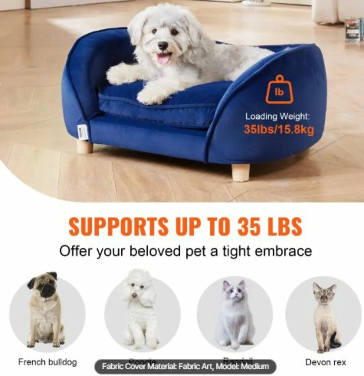 Pet Sofa, Dog Couch for Medium-Sized Dogs and Cats - Image 2