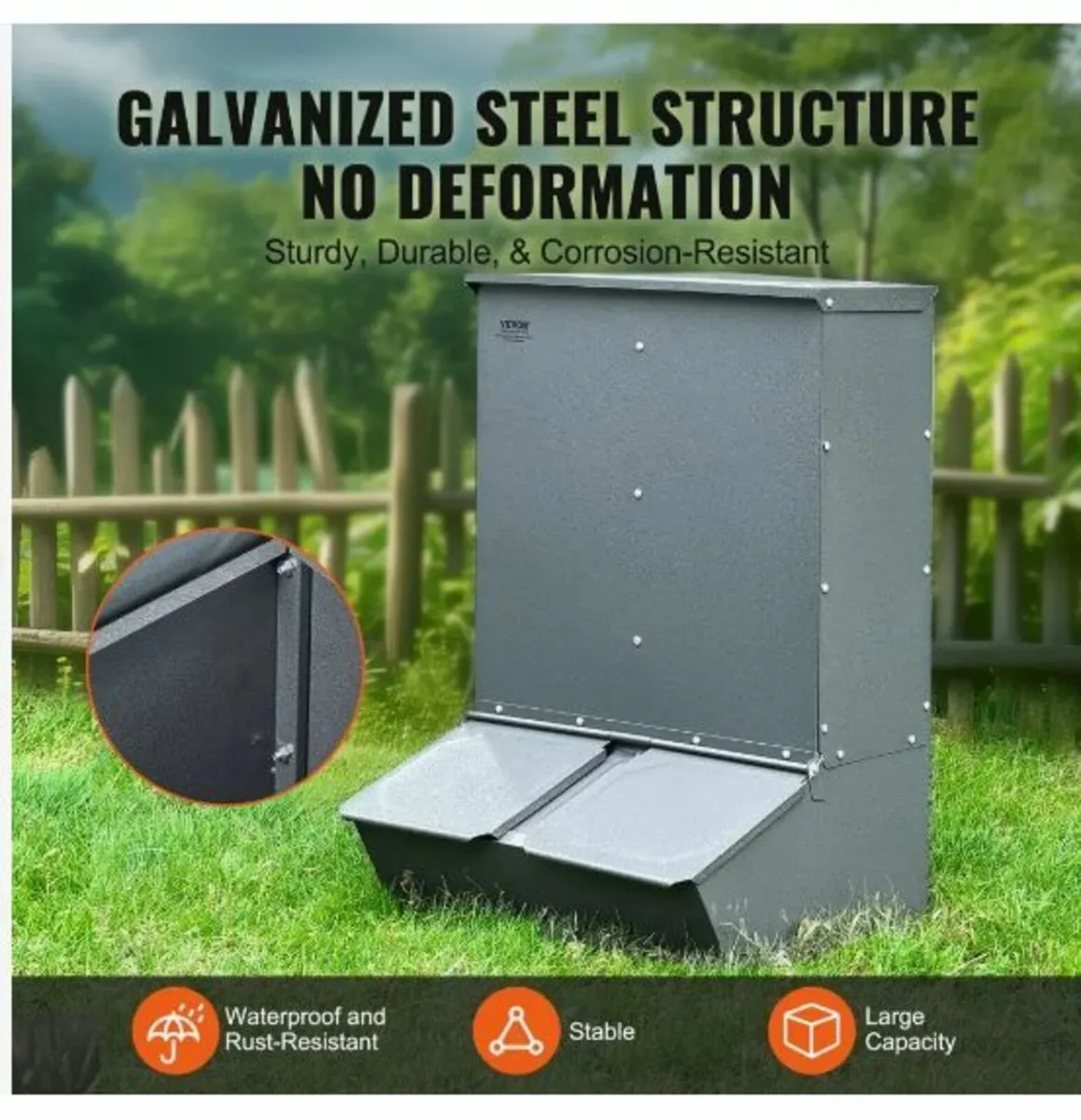 Hog Feeder, 3.7 Bushel Capacity - Image 2