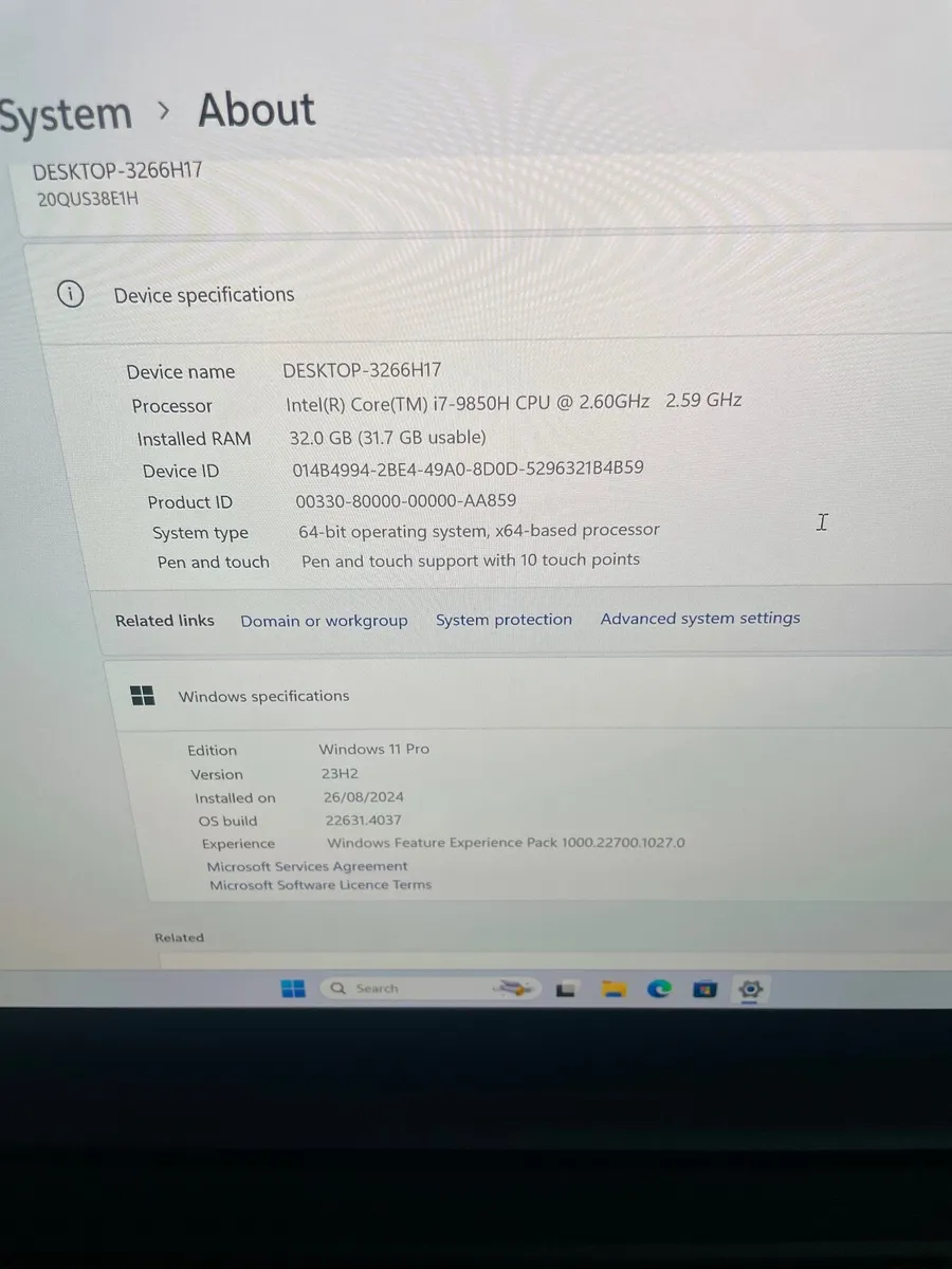 Lenovo P1 Gen 2 Laptop i7/32GB/512SSD/UHD-4K - Image 3