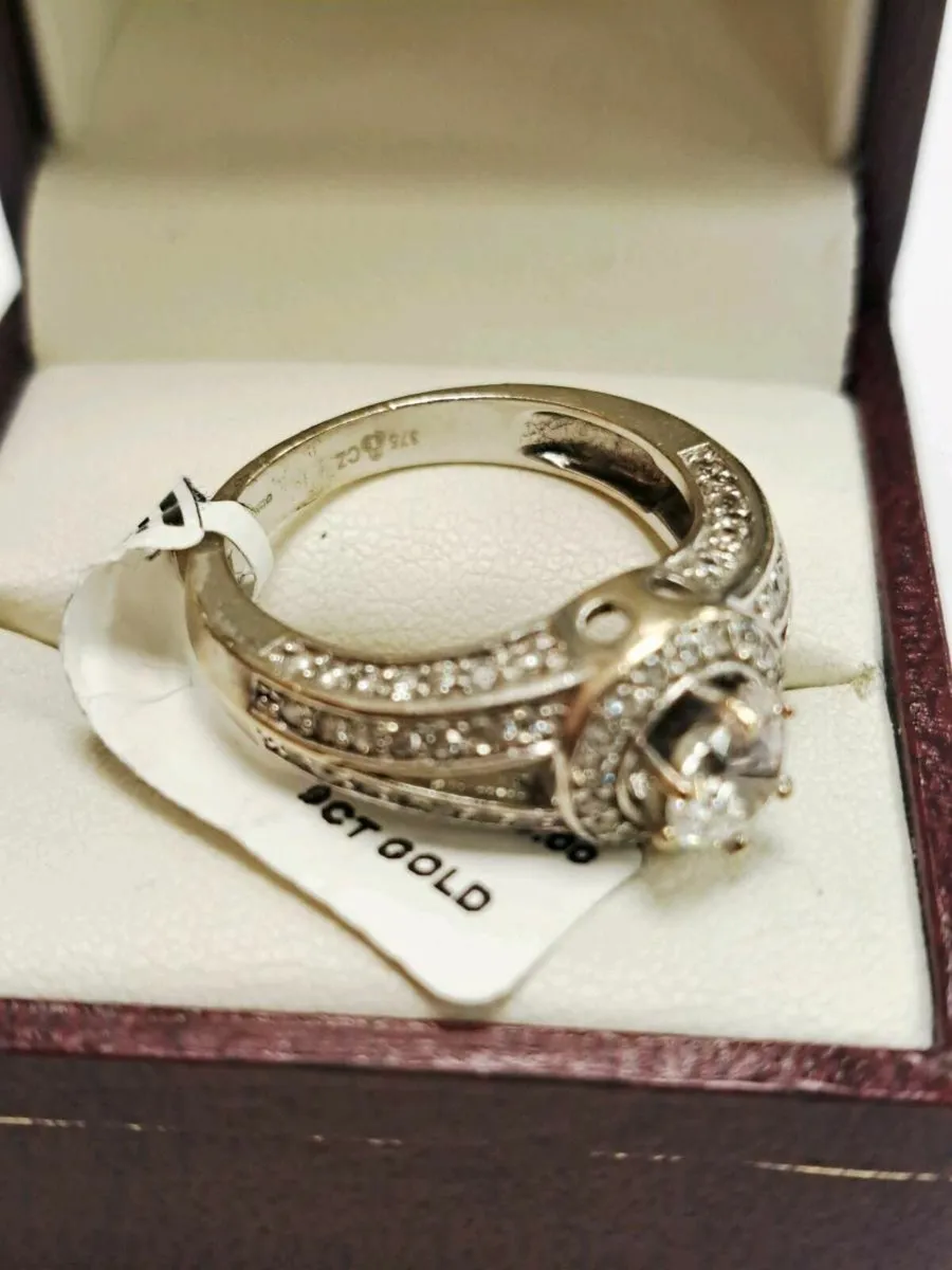 9K White Gold Ring 9CT - Image 2
