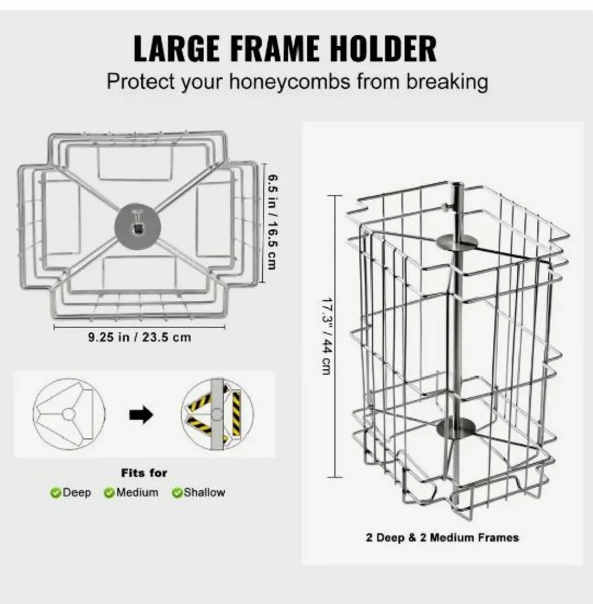 Manual Honey Extractor, 2/4 Frames - Image 2