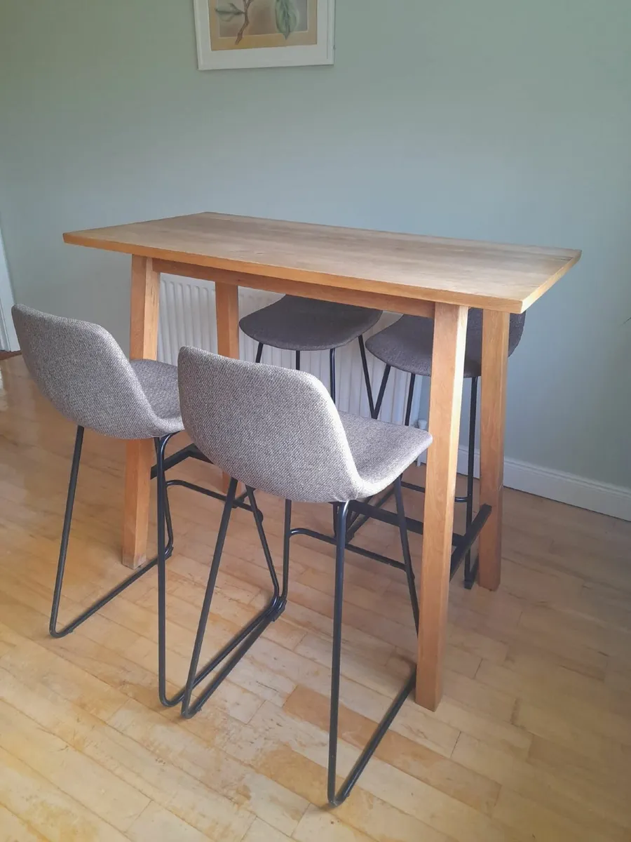 Breakfast bar and high stools