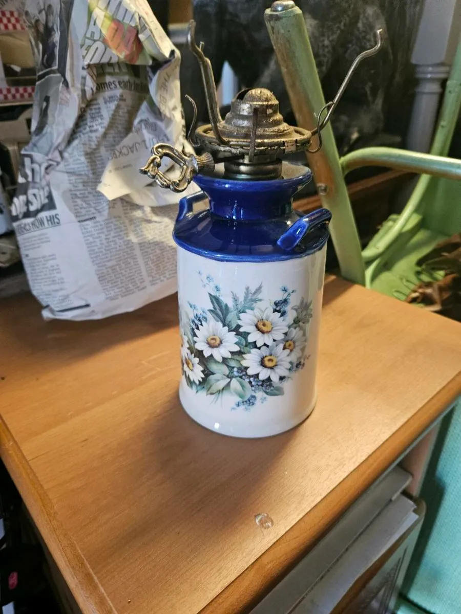 Vintage Ceramic Oil Lamp Base - Image 1