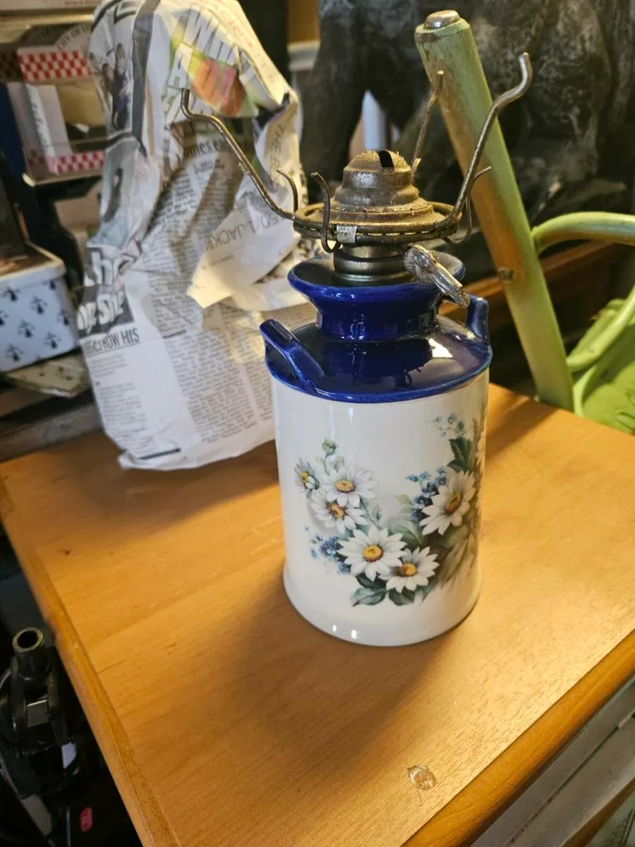Vintage Ceramic Oil Lamp Base - Image 3