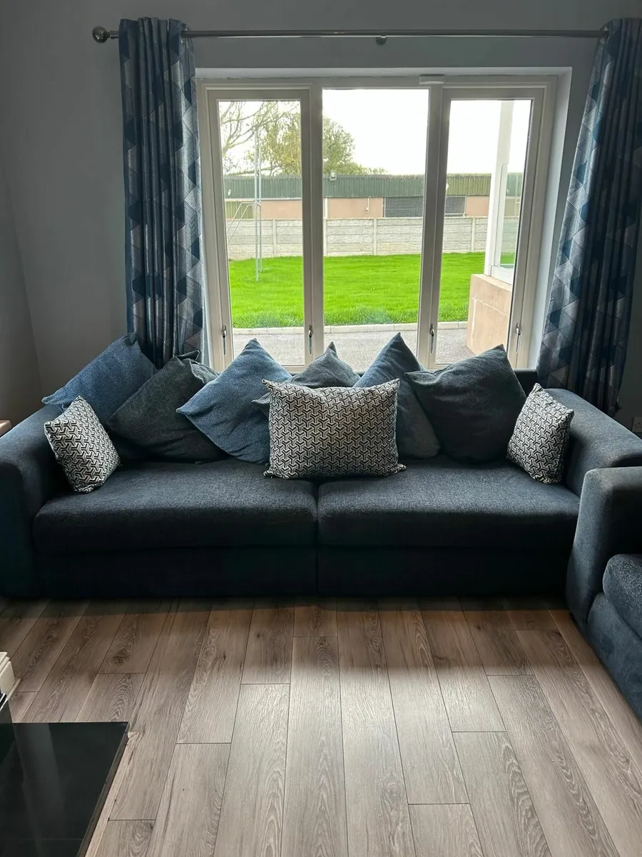 Mega Comfort Navy Couch Set - BARGAIN - Image 1