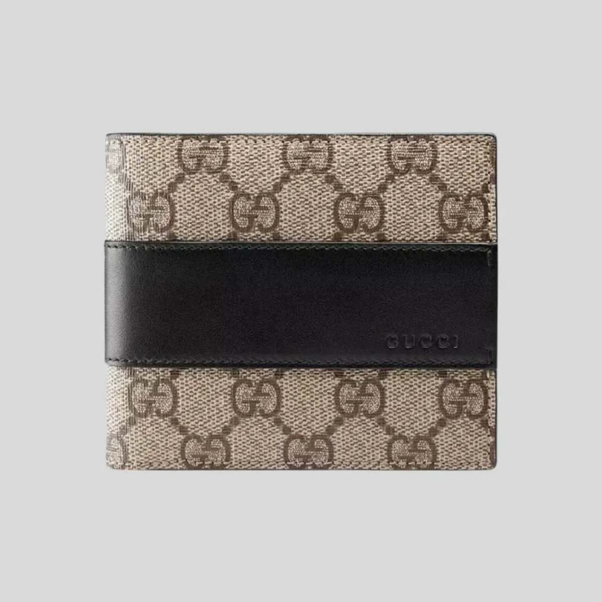 Gucci Double GG Signature Logo & Black Wallet - Image 1