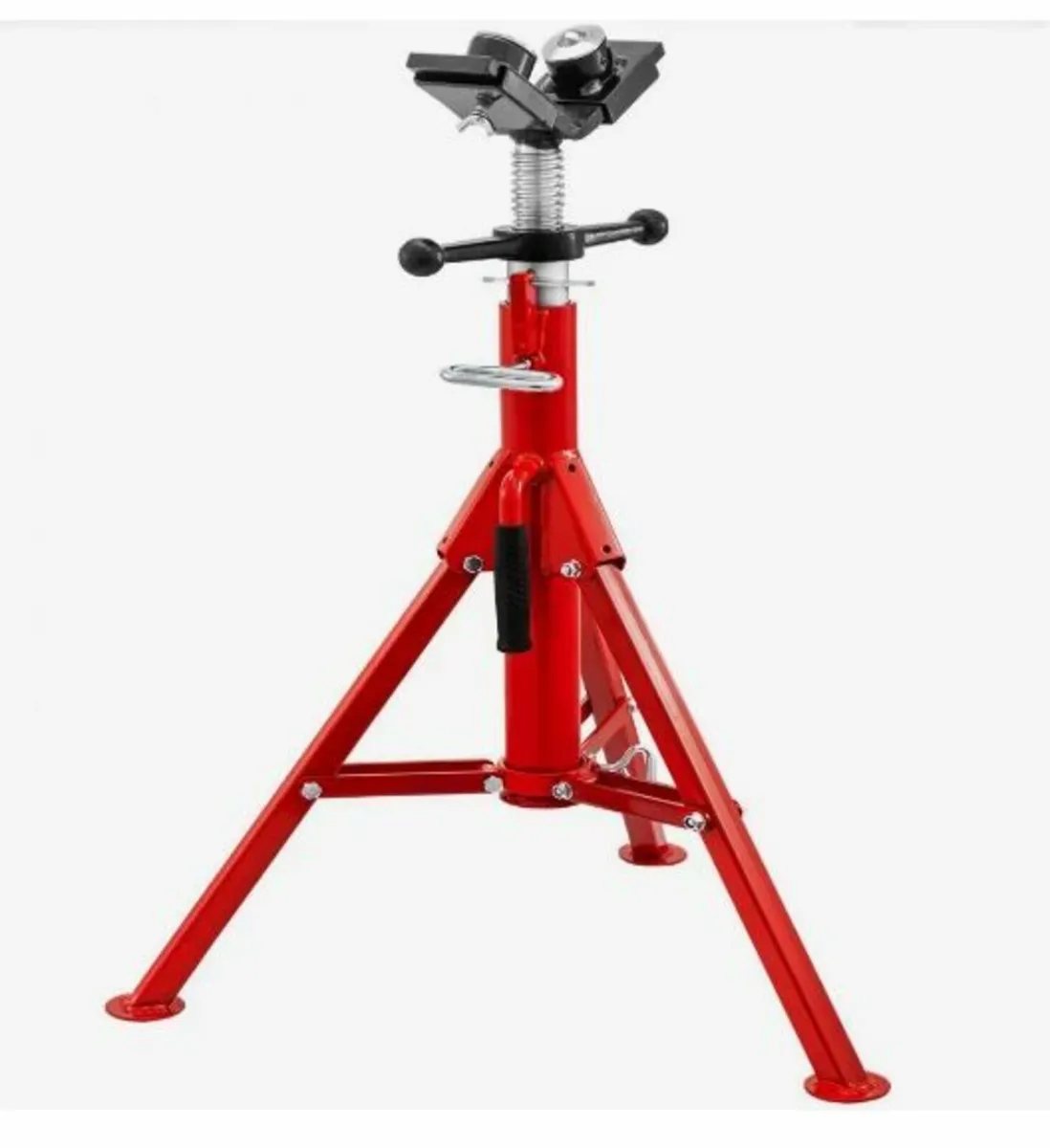 Pipe Jack Stand With 2-Ball Transfer V-Head - Image 1