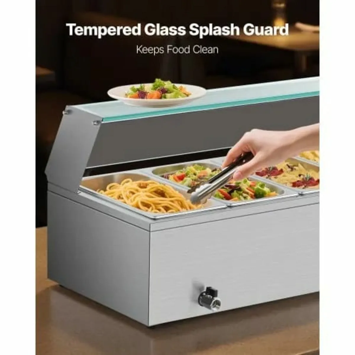 Commercial Food Warmer, 1500W Electric Stainless S - Image 2