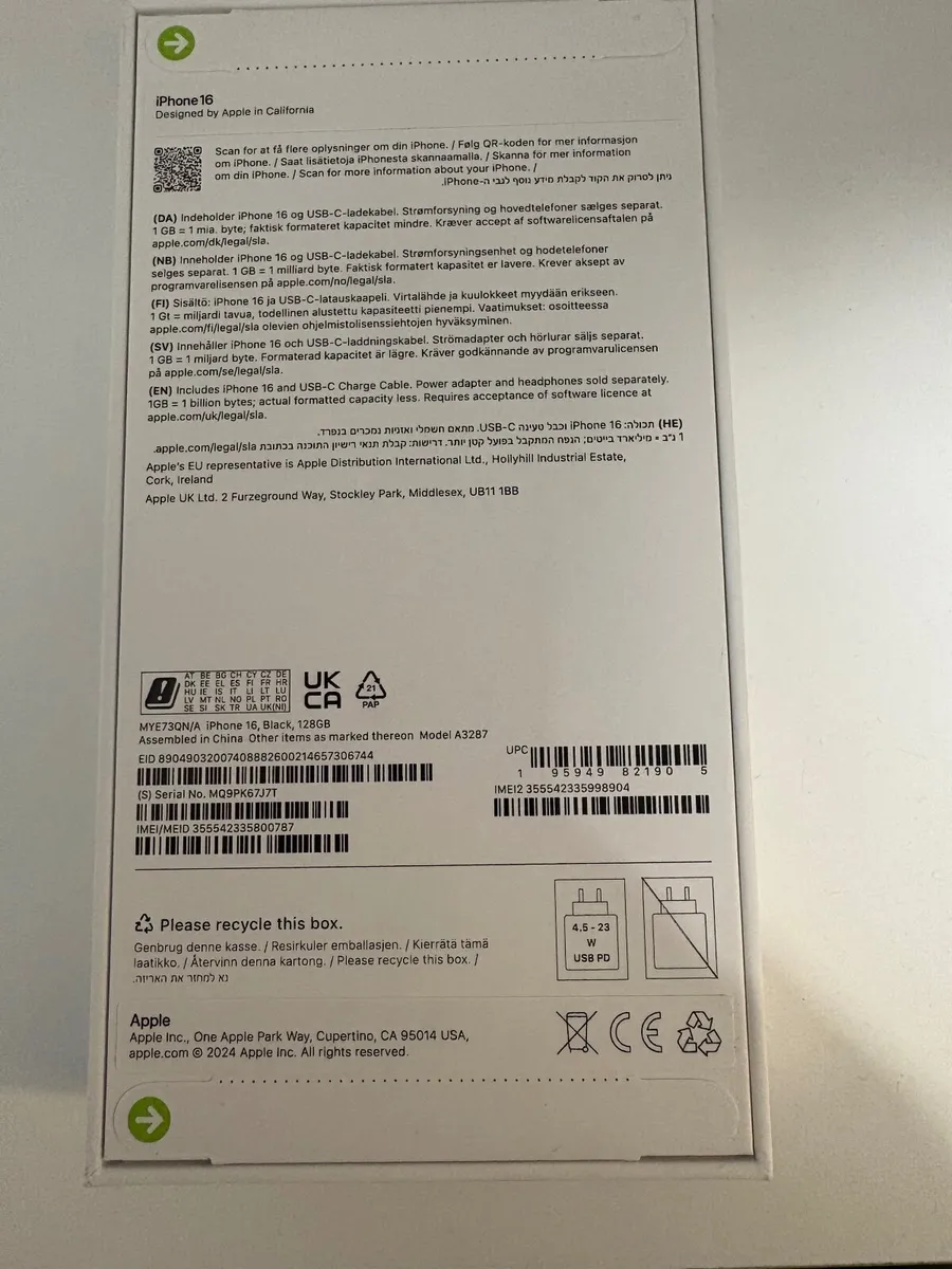 iPhone 16 Black 128 Gb - Image 1