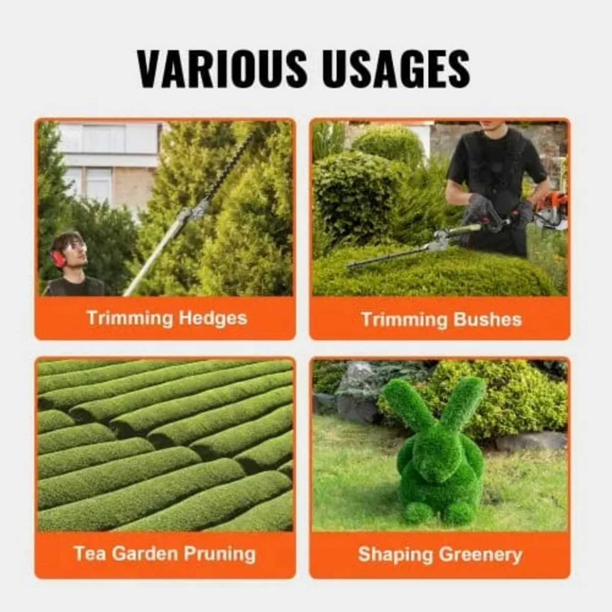 15.7-inch 26CC 2 Cycle Gas Hedge Trimmer, Gas Powe - Image 4