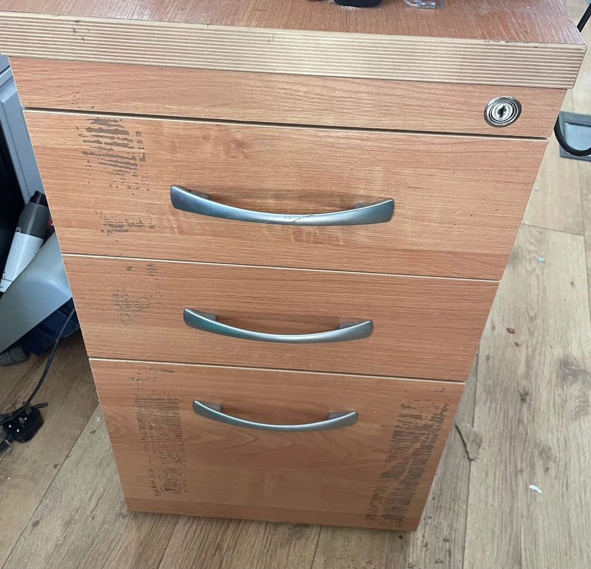 Three drawer pine  cabinet - Image 1