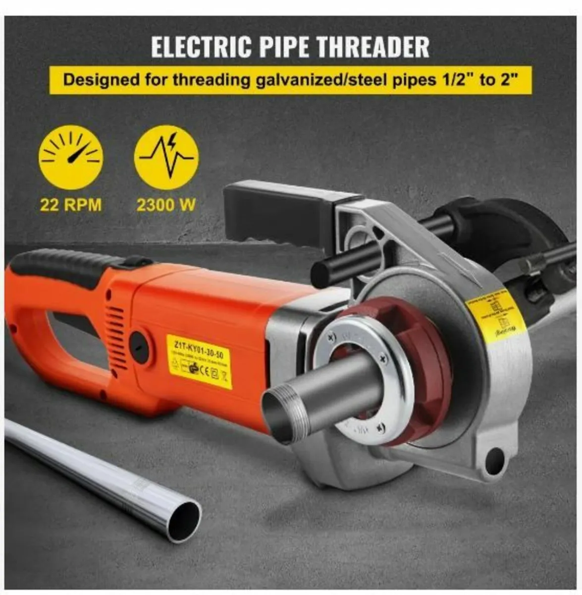 Electric Pipe Threader, 2300W Pipe - Image 3