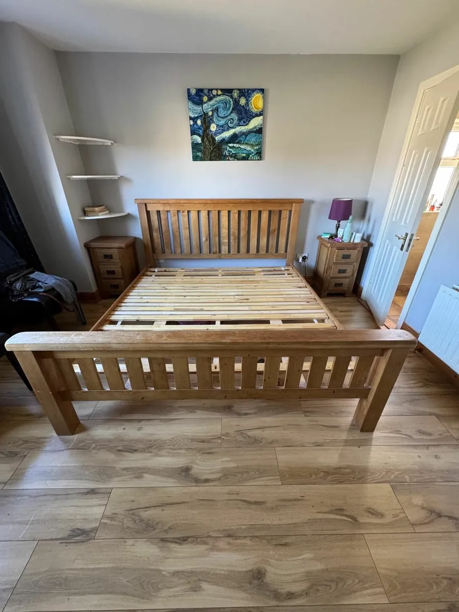 Solid Oak Bed Frame - Image 1