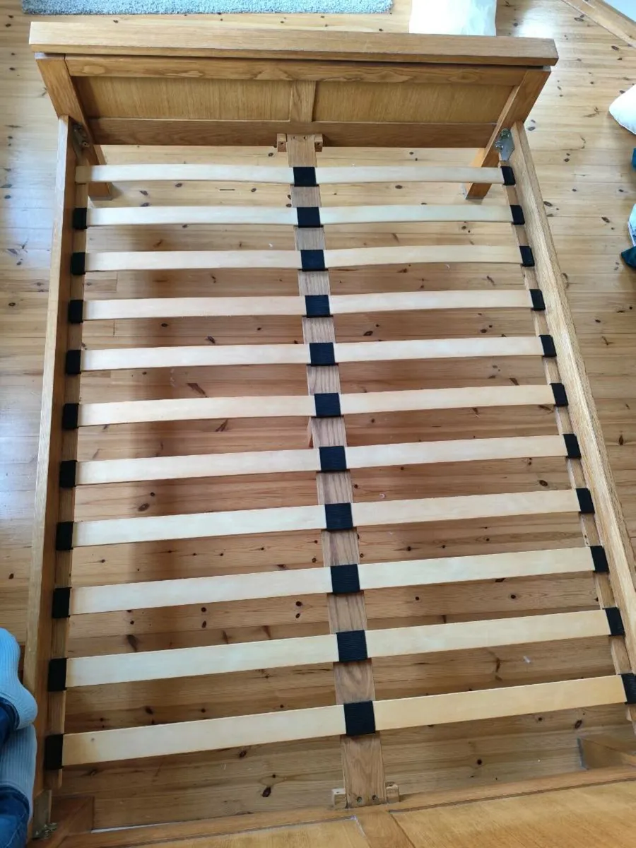 Solid Oak Double Bed - Image 2