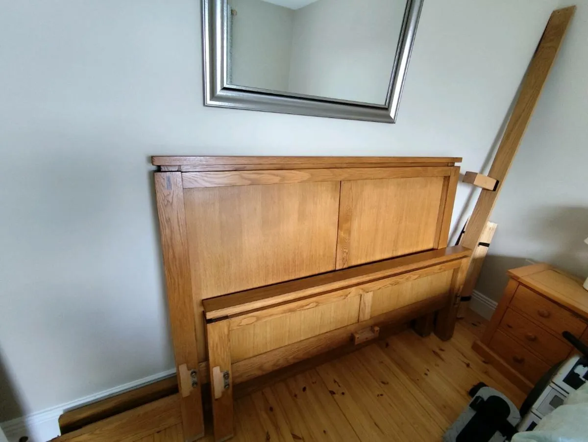 Solid Oak Double Bed - Image 3