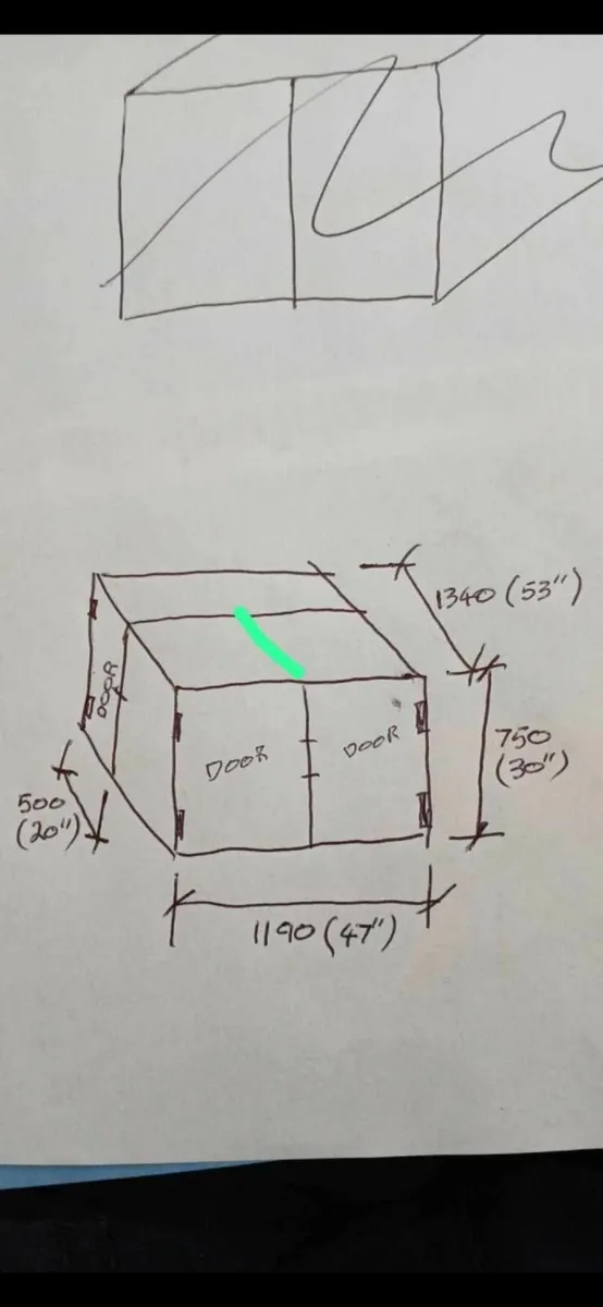 Galvanised 3 compartment dog cage / transporter - Image 2