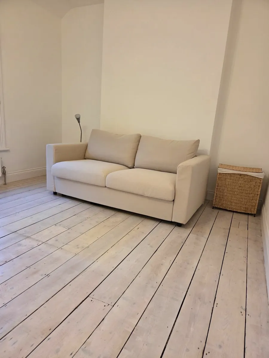 VIMLE 2-seat sofa-bed, Hallarp beige - Image 2