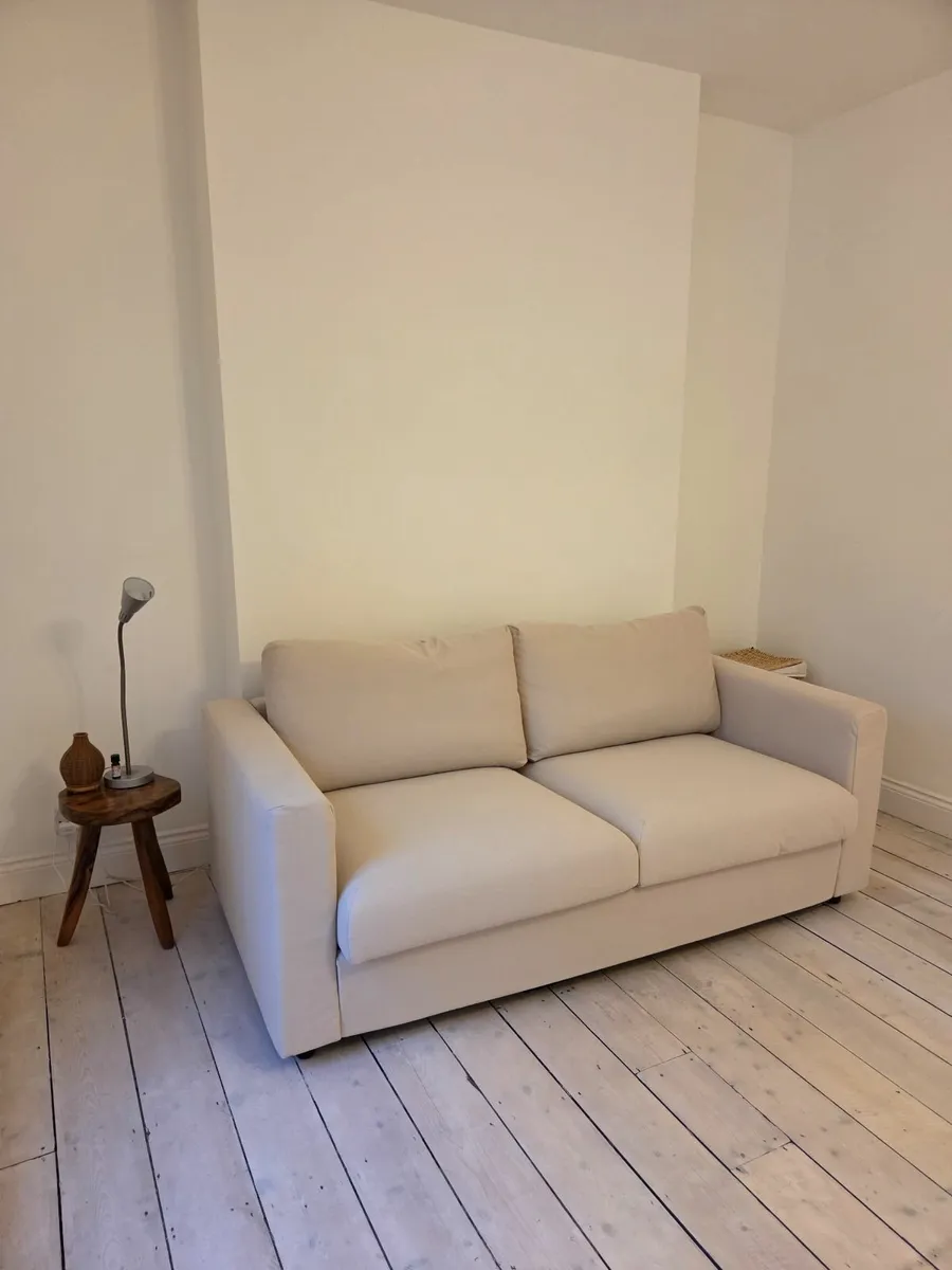 VIMLE 2-seat sofa-bed, Hallarp beige - Image 3