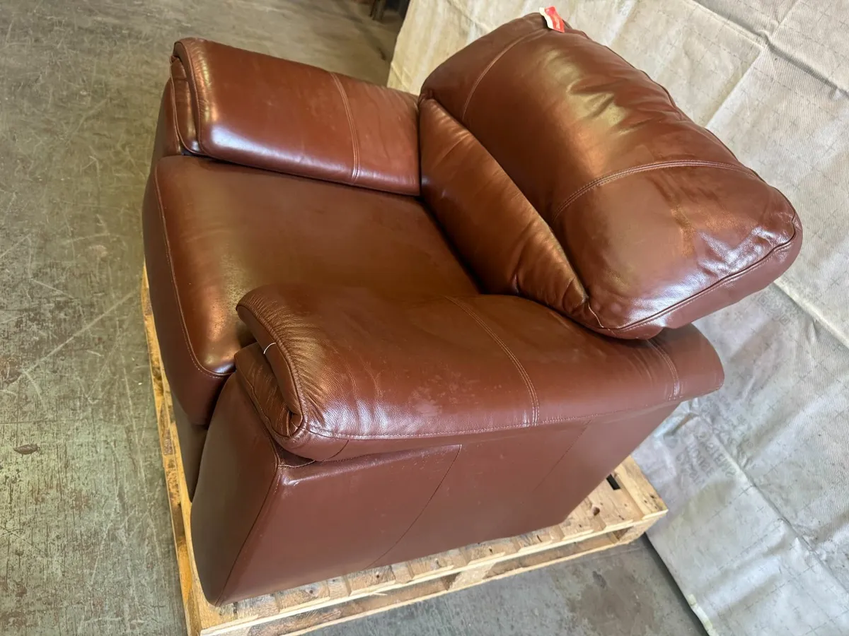 Brown  Leather Chair - Image 1
