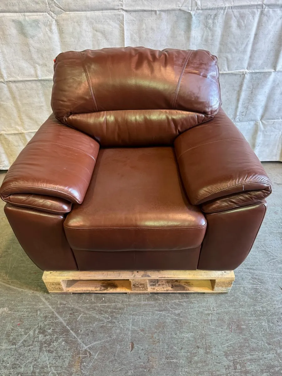 Brown  Leather Chair - Image 2