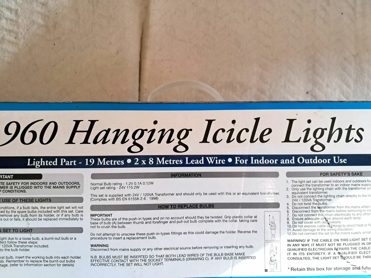 960 Hanging Icicle Light with snowing effect. - Image 3