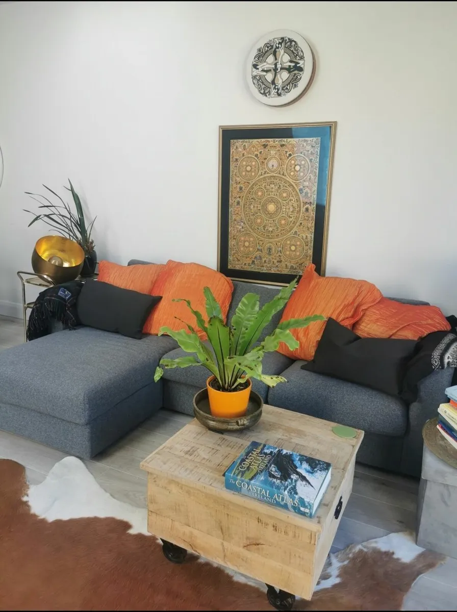 Medium grey comfy corner chaise sofa - Image 1