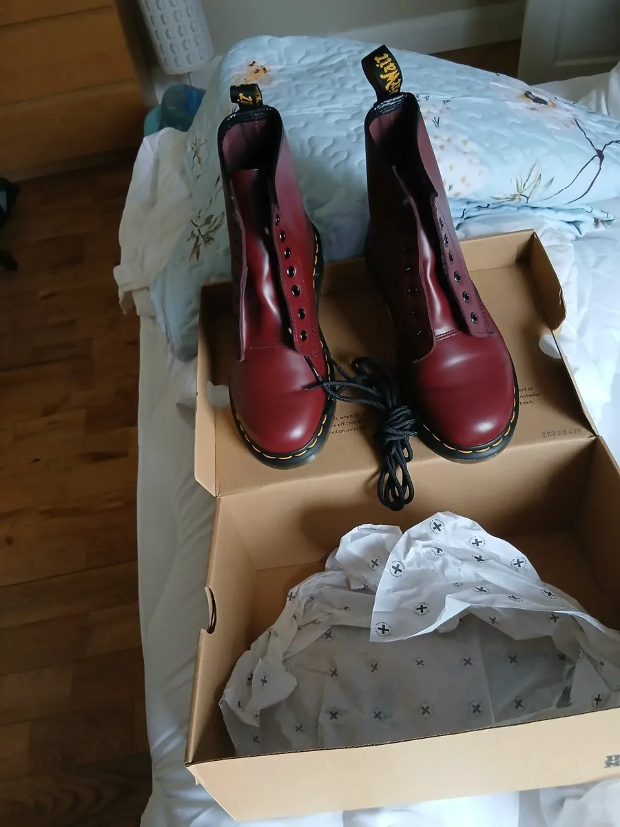 DMs Brand new in box,  oxblood red. Size 4 - Image 2