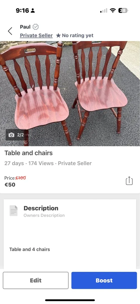 Table and chairs - Image 2