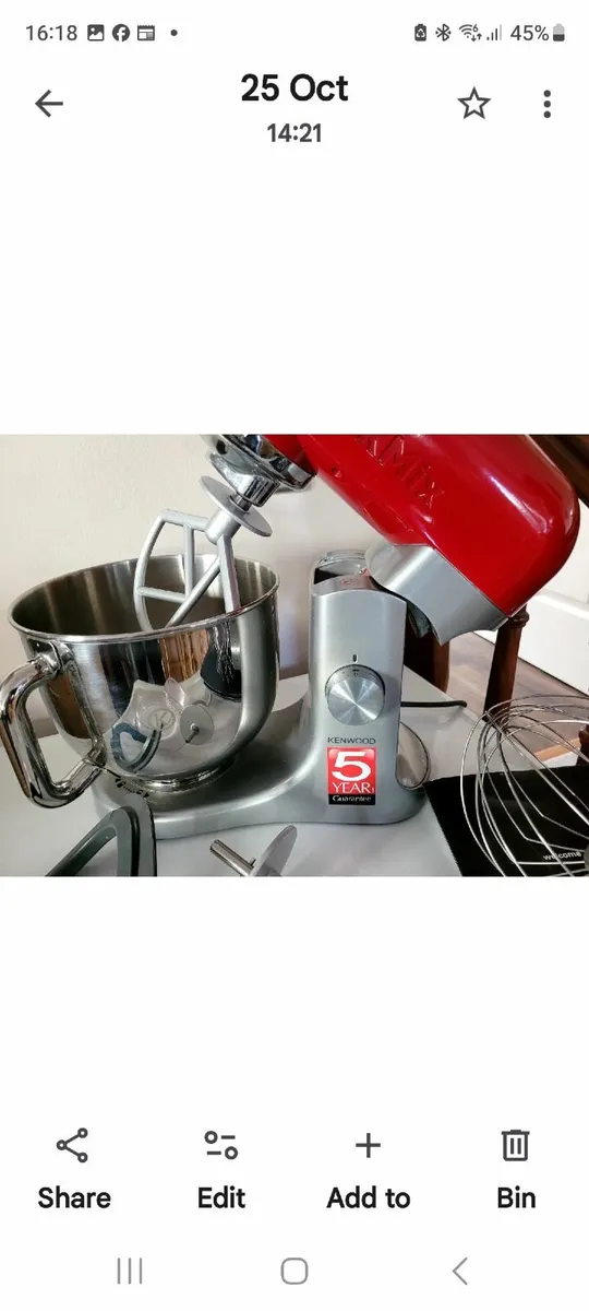 Kenwood Kmix50 Stand Mixer - Image 3