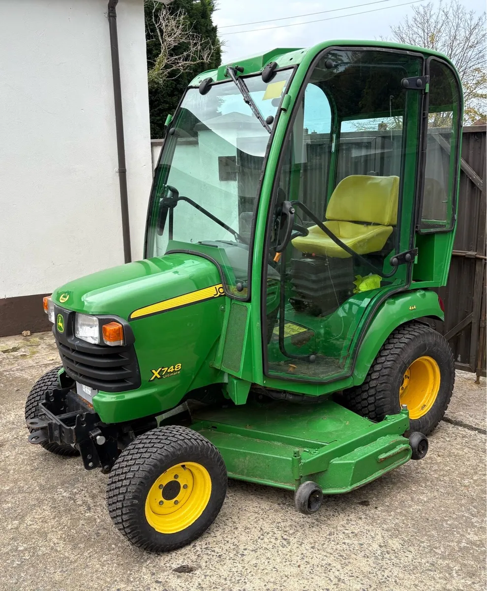 John Deere X748 Ultimate Diesel ride on mower - Image 1