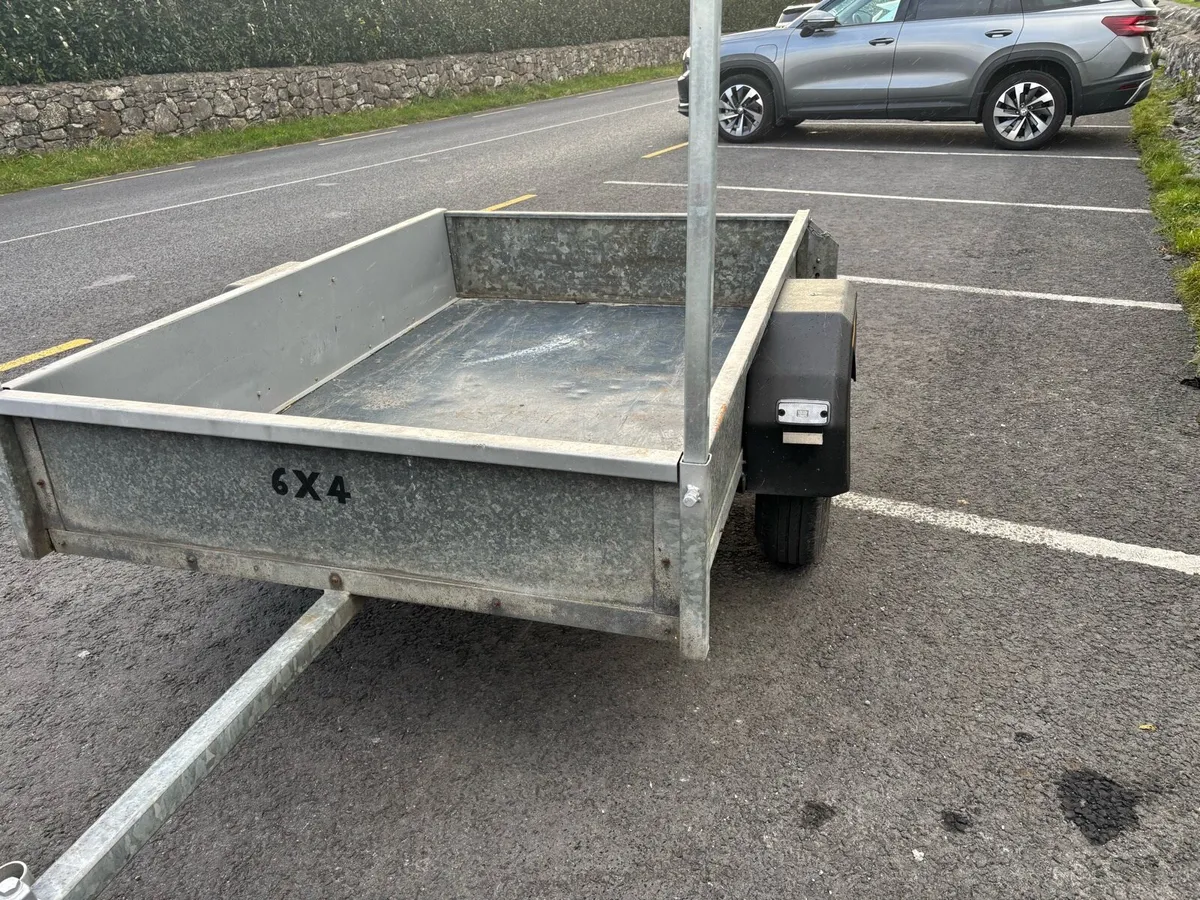 Galvanised 6 x 4 trailer with ladder rack - Image 3