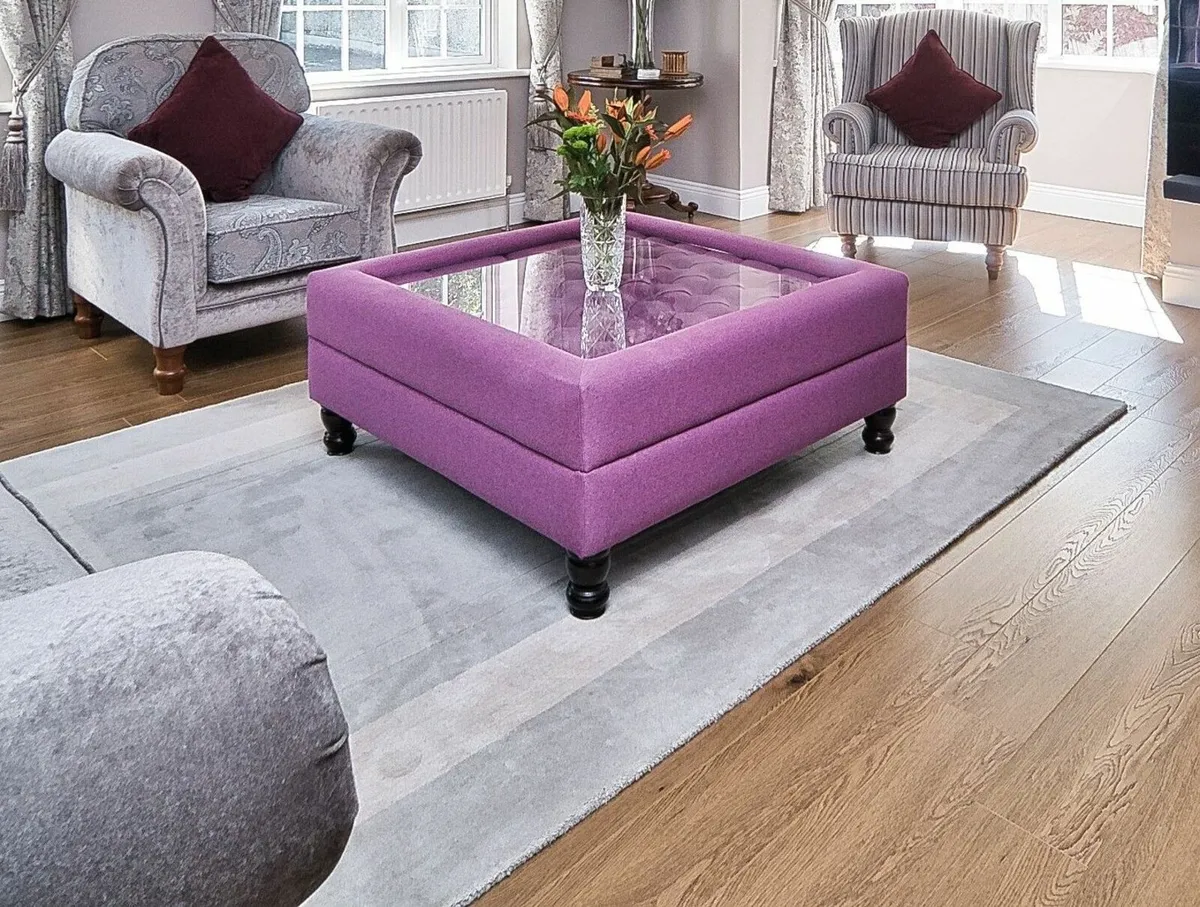 Ottoman With Glass Top