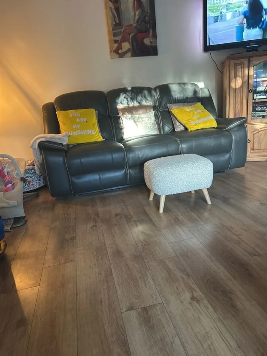 leather 3 seater sofa