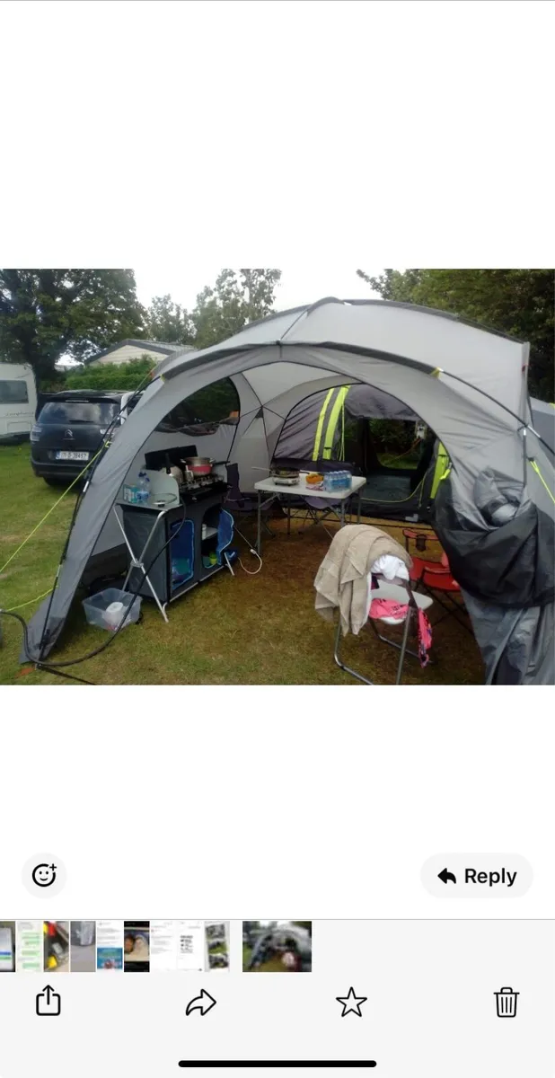 Tent awning