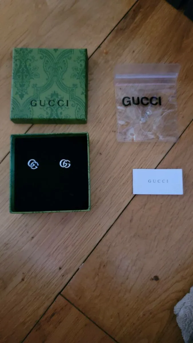 Gucci Twisted Rope Double GG Silver Stud Earrings - Image 3