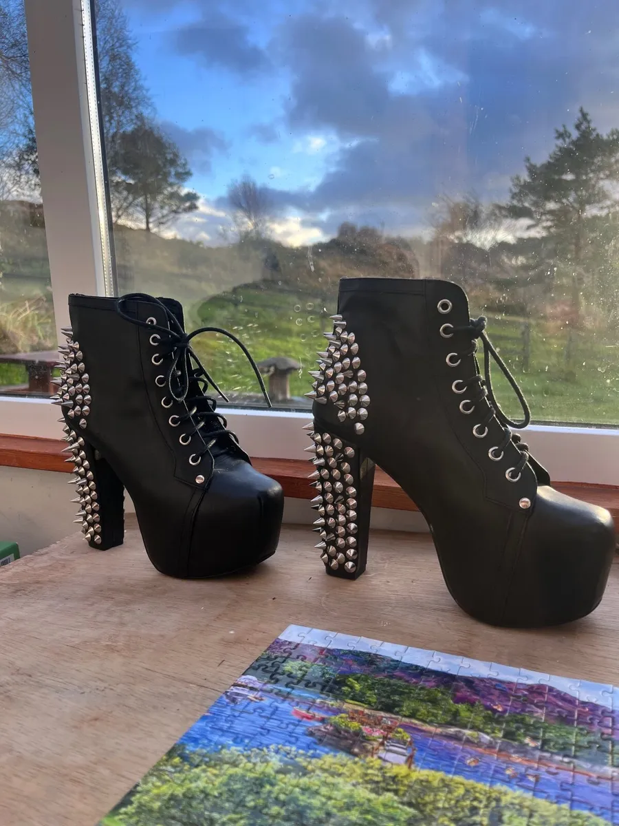 Jeffrey Campbell spiked boots - Image 1