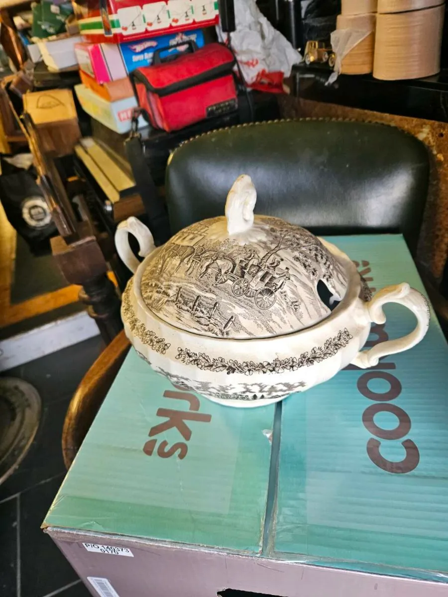 Vintage Staffordshire Soup Turin - Image 3