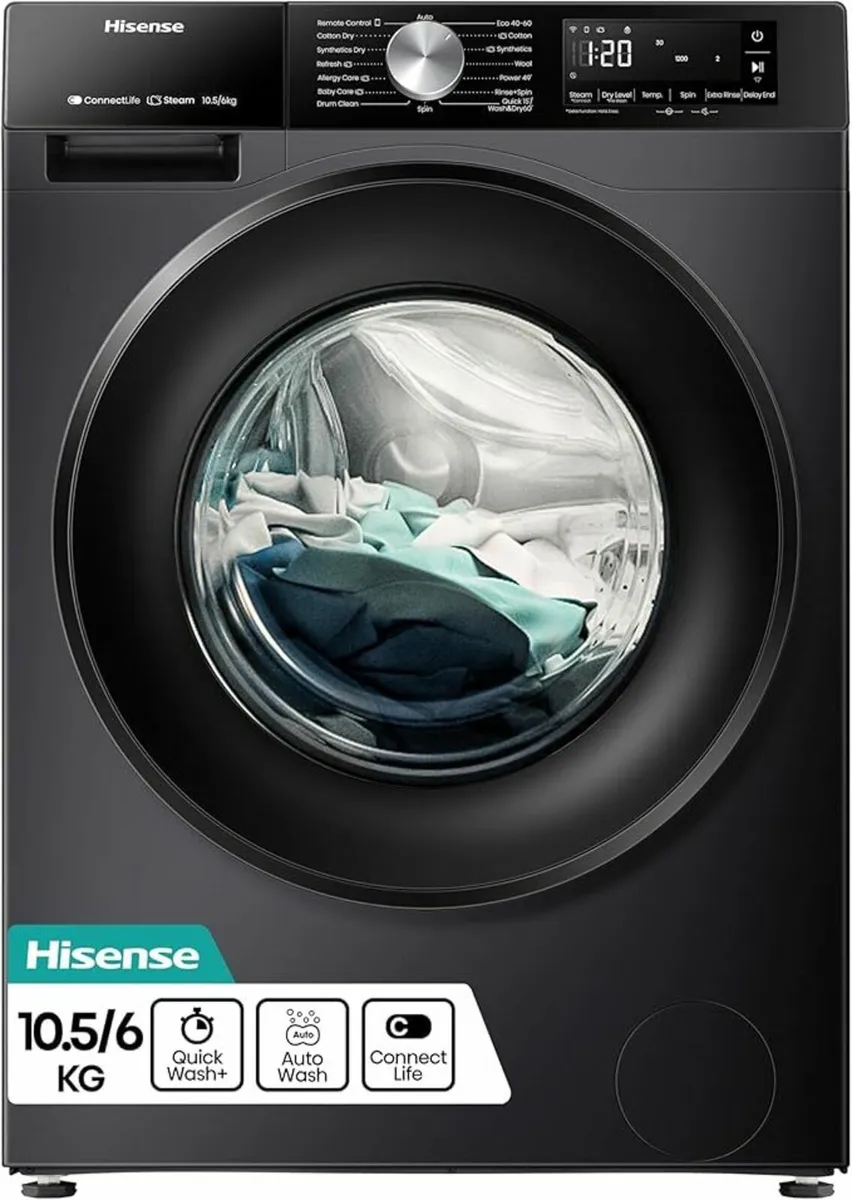 HiSense Washing Machine/Dryer 10.5kg - Image 1