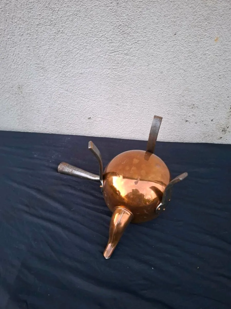 By post only old copper tea pot - Image 3